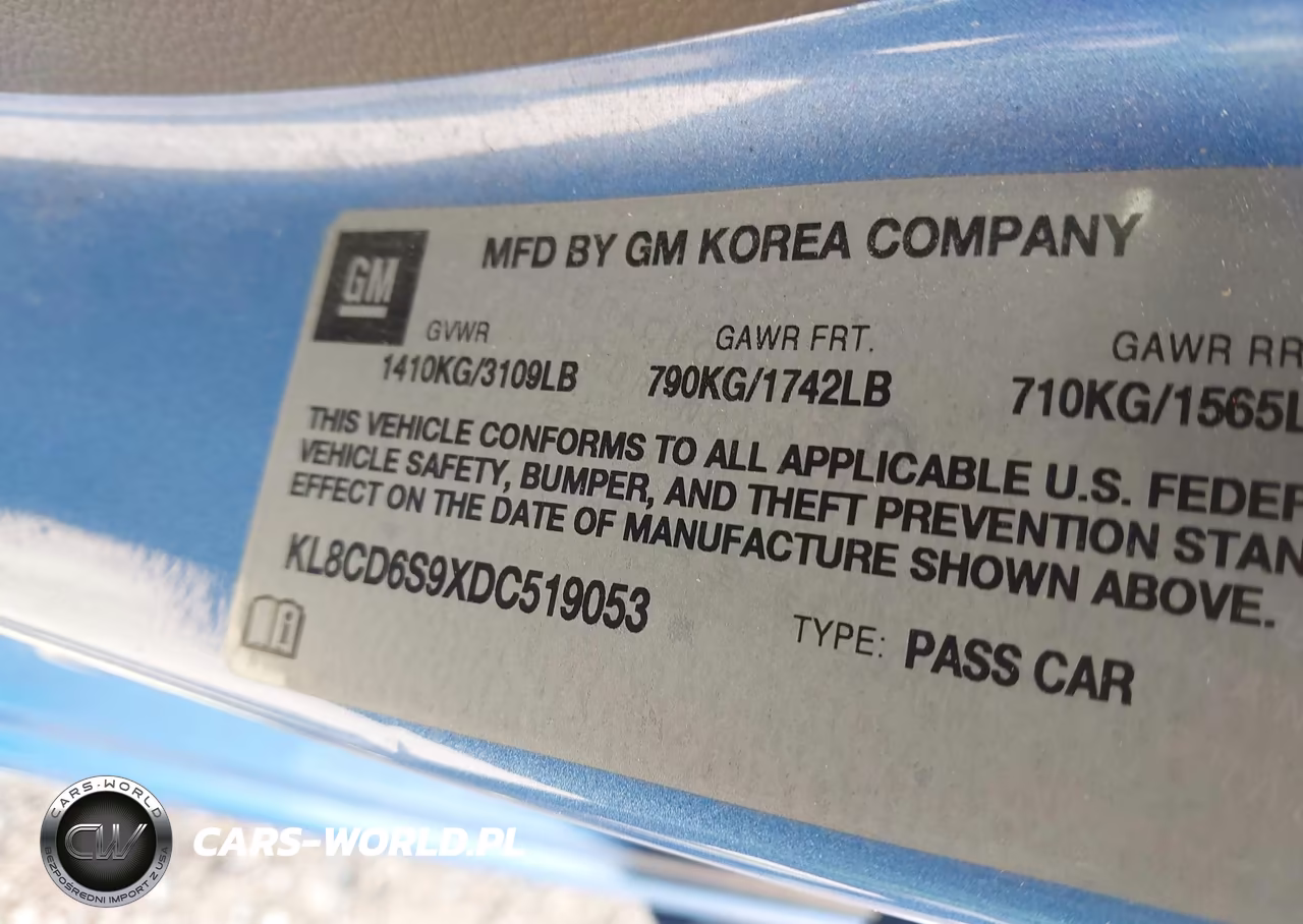 2013 Chevrolet Spark 1Lt Auto VIN:KL8CD6S9XDC519053 - 9