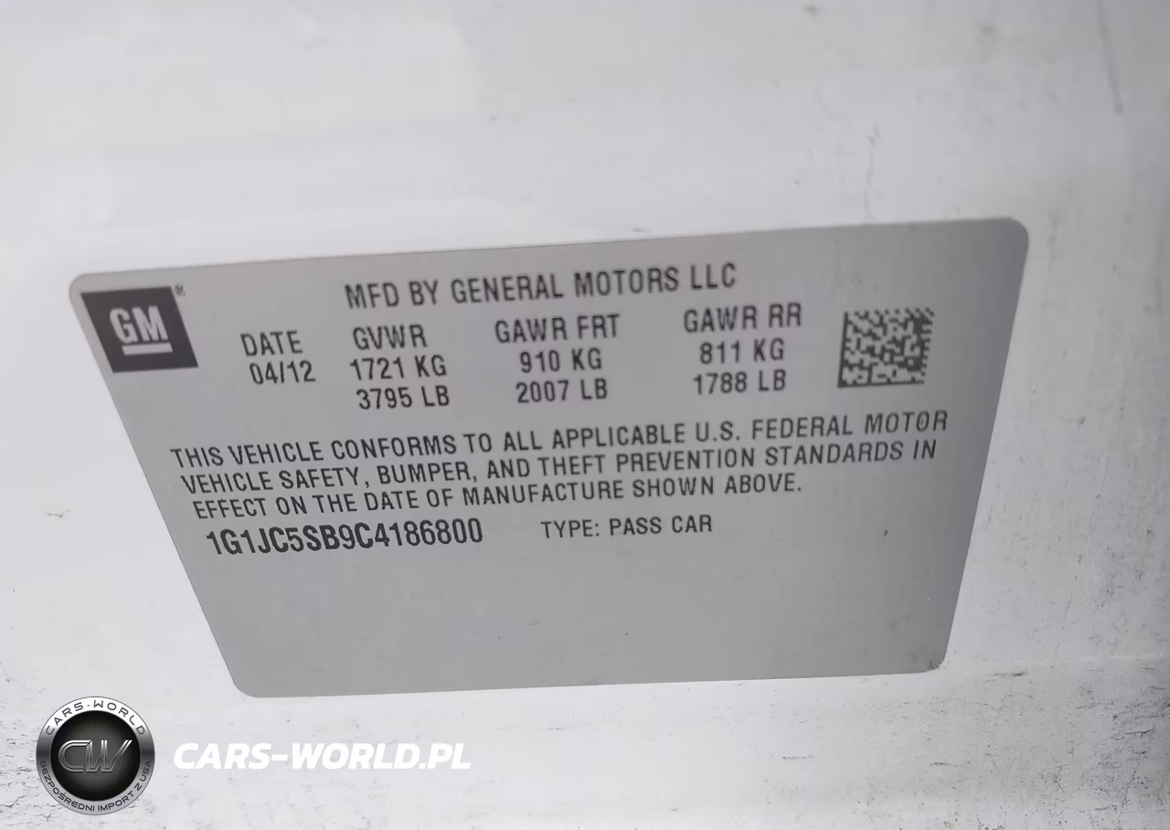 2012 Chevrolet Sonic 2Lt VIN:1G1JC5SB9C4186800 - 9