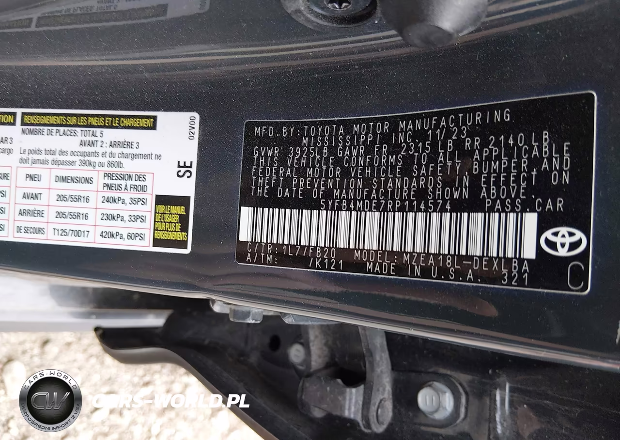 2024 Toyota Corolla Le VIN:5YFB4MDE7RP114574 - 9