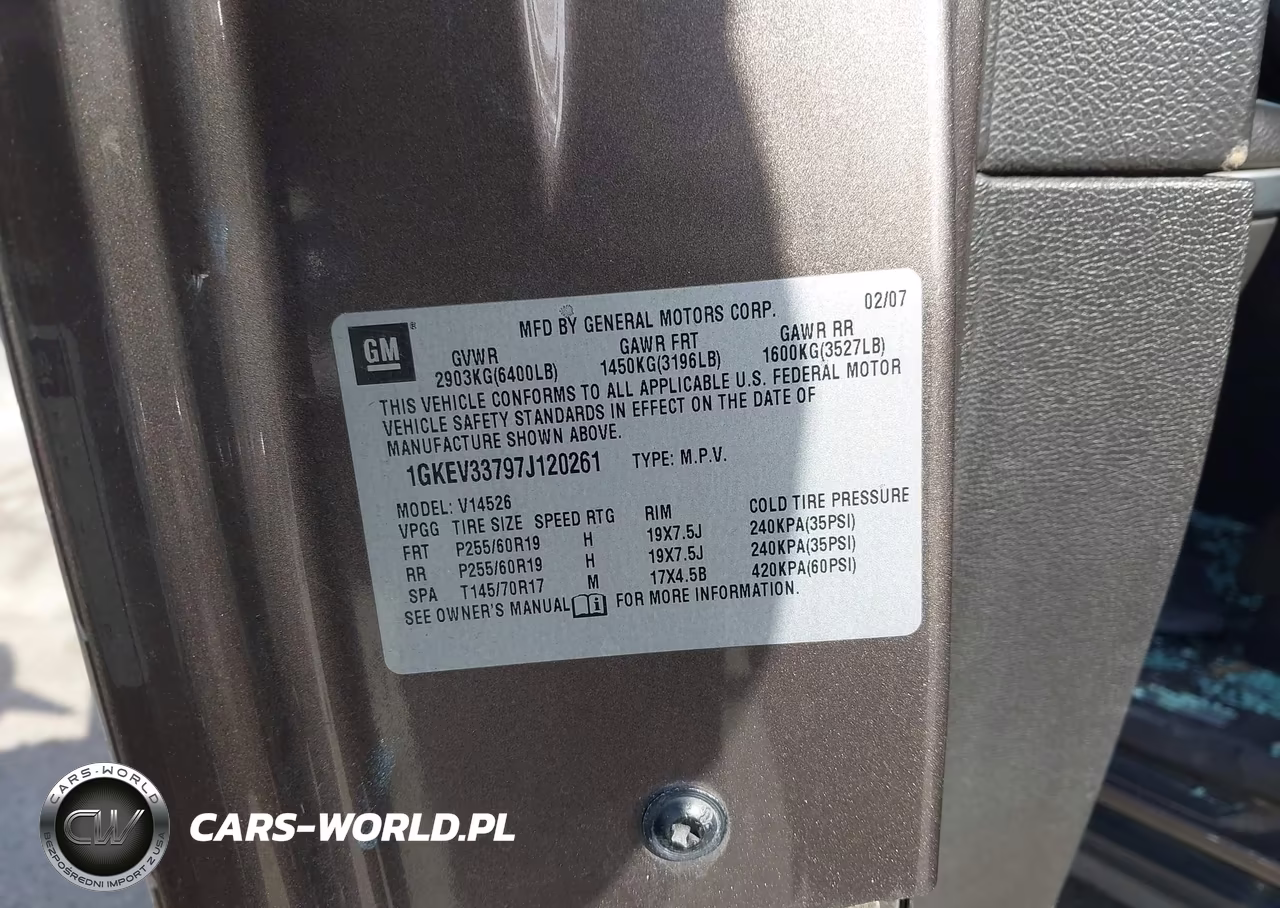 2007 GMC Acadia Slt-1 VIN:1GKEV33797J120261 - 9
