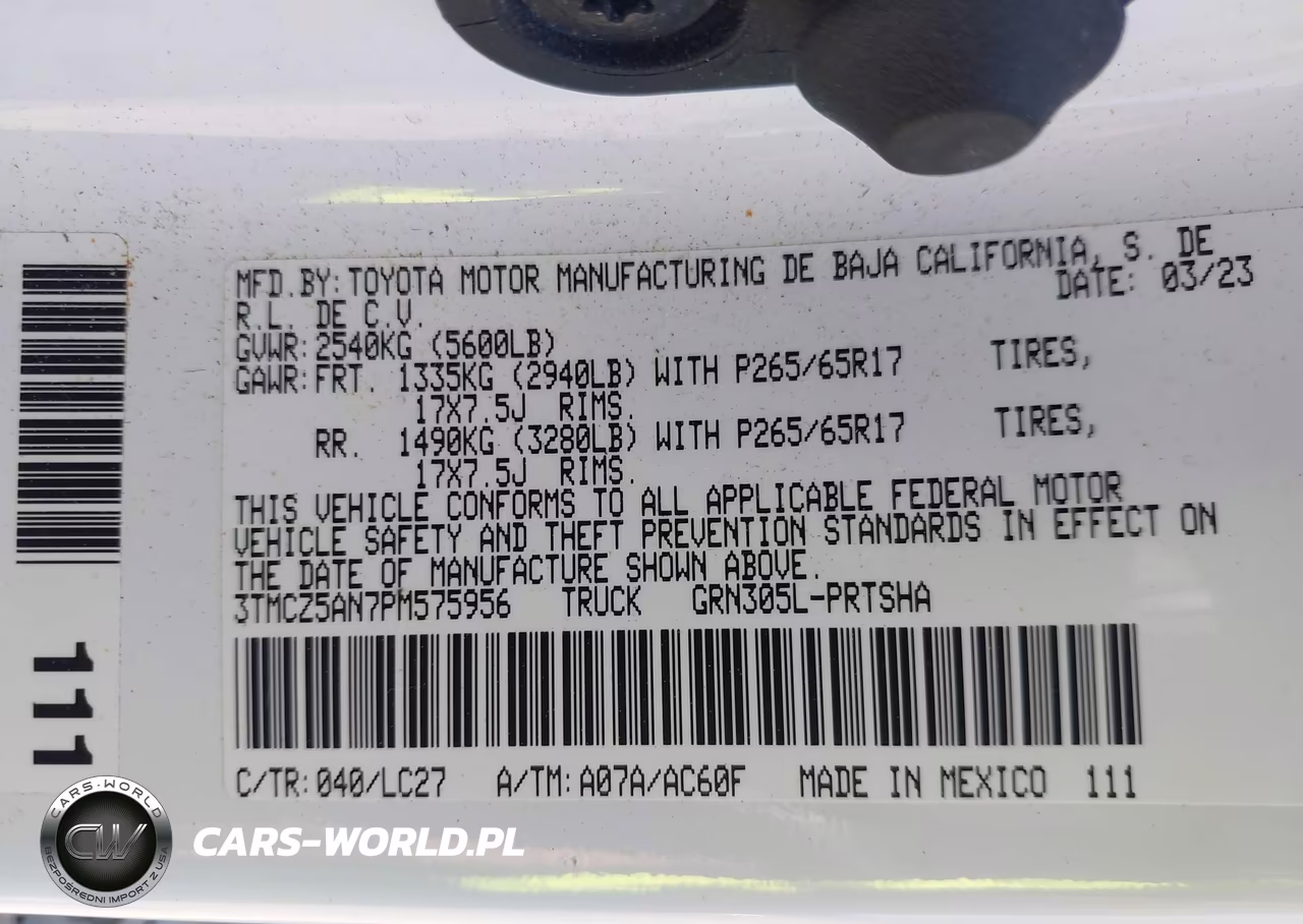 2023 Toyota Tacoma Trd Sport VIN:3TMCZ5AN7PM575956 - 9
