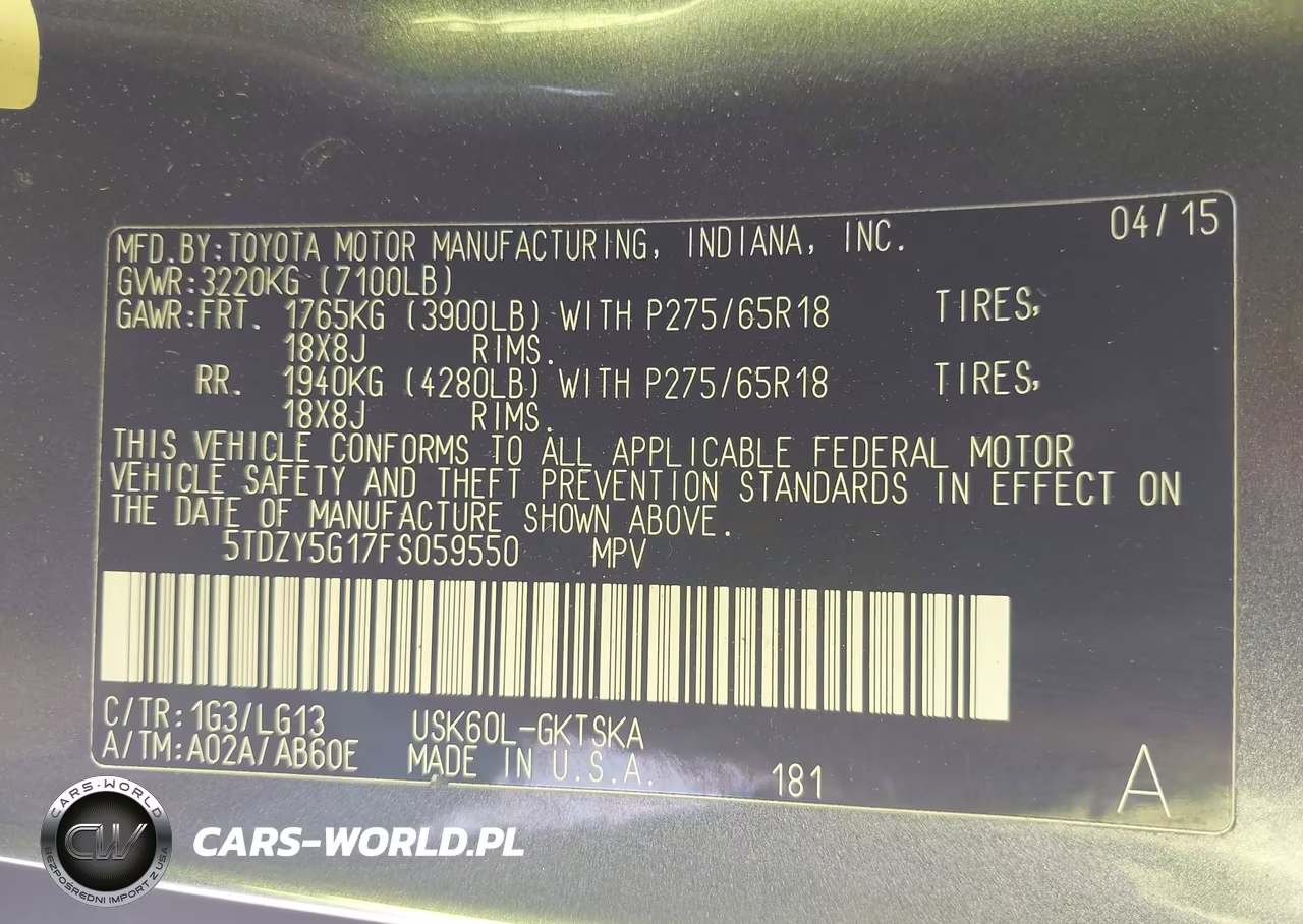 2015 Toyota Sequoia Sr5 5.7L V8 VIN:5TDZY5G17FS059550 - 9