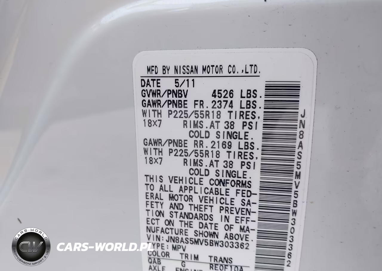2011 Nissan Rogue Sv VIN:JN8AS5MV5BW303362 - 9