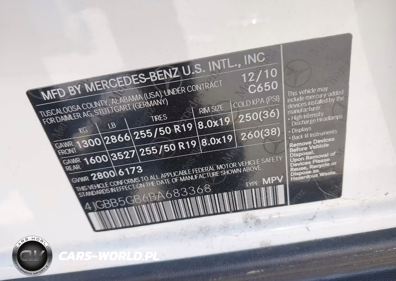 2011 Mercedes-Benz Ml 350 VIN:4JGBB5GB6BA683368 - 9