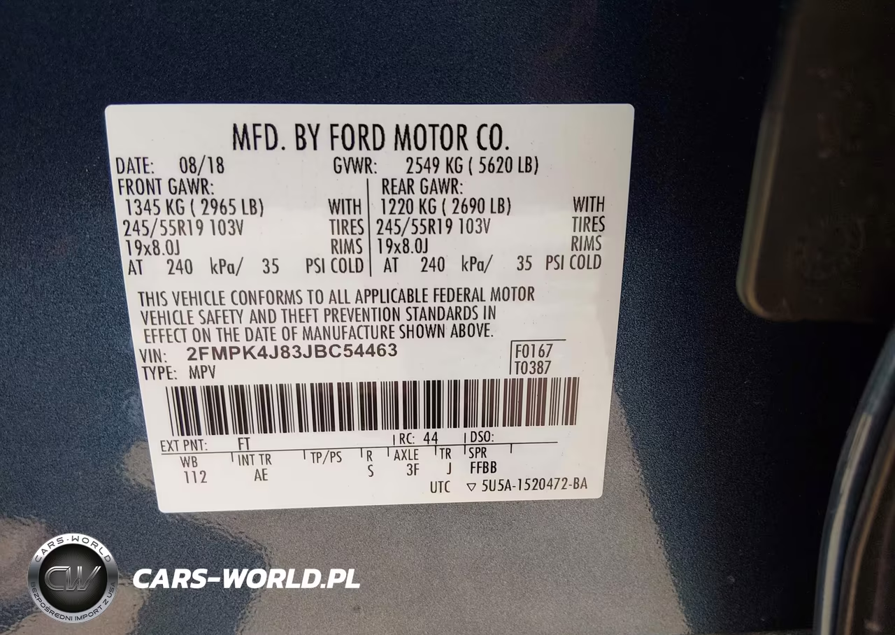 2018 Ford Edge Sel VIN:2FMPK4J83JBC54463 - 9