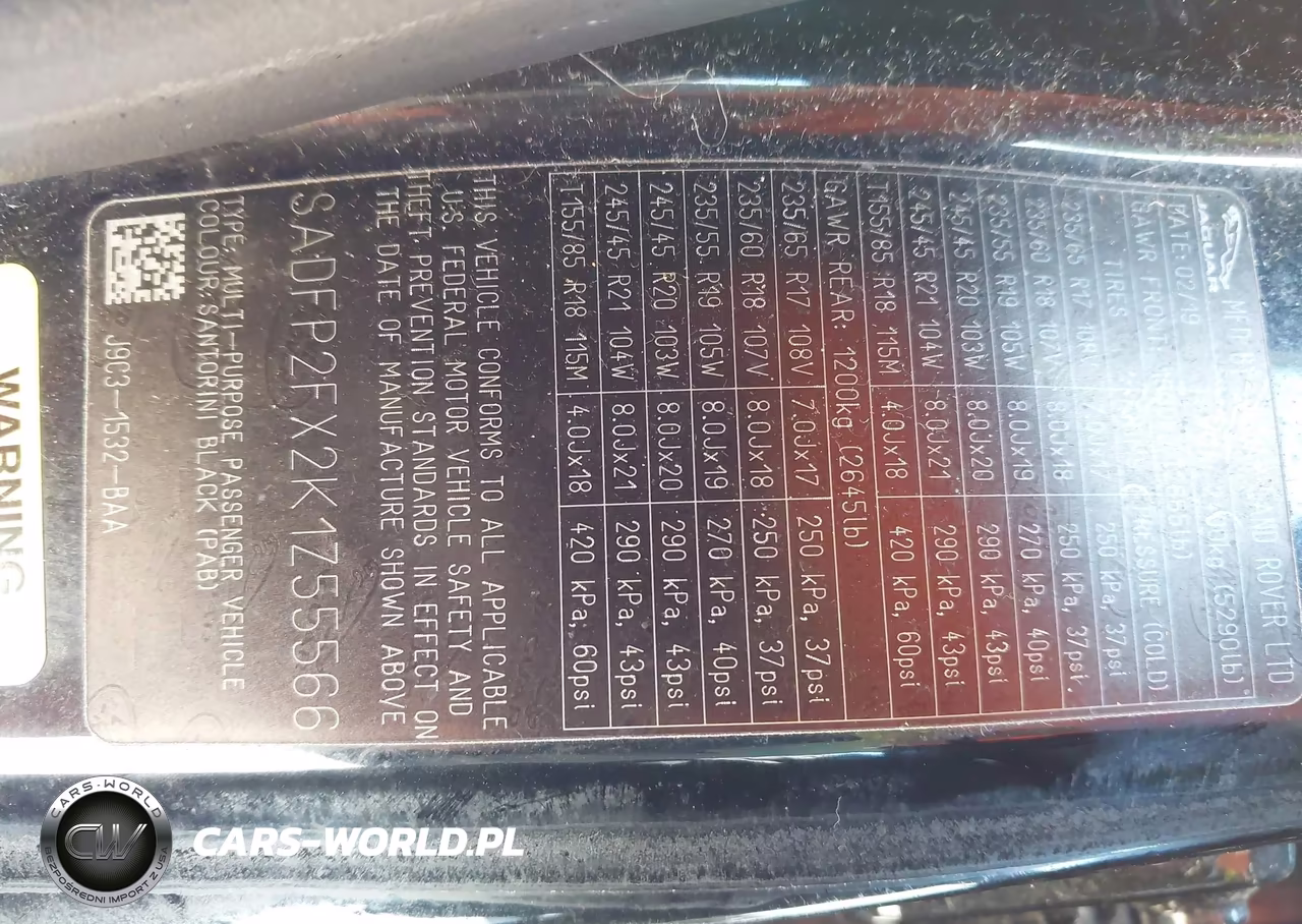 2019 Jaguar E-Pace Se VIN:SADFP2FX2K1Z55566 - 9