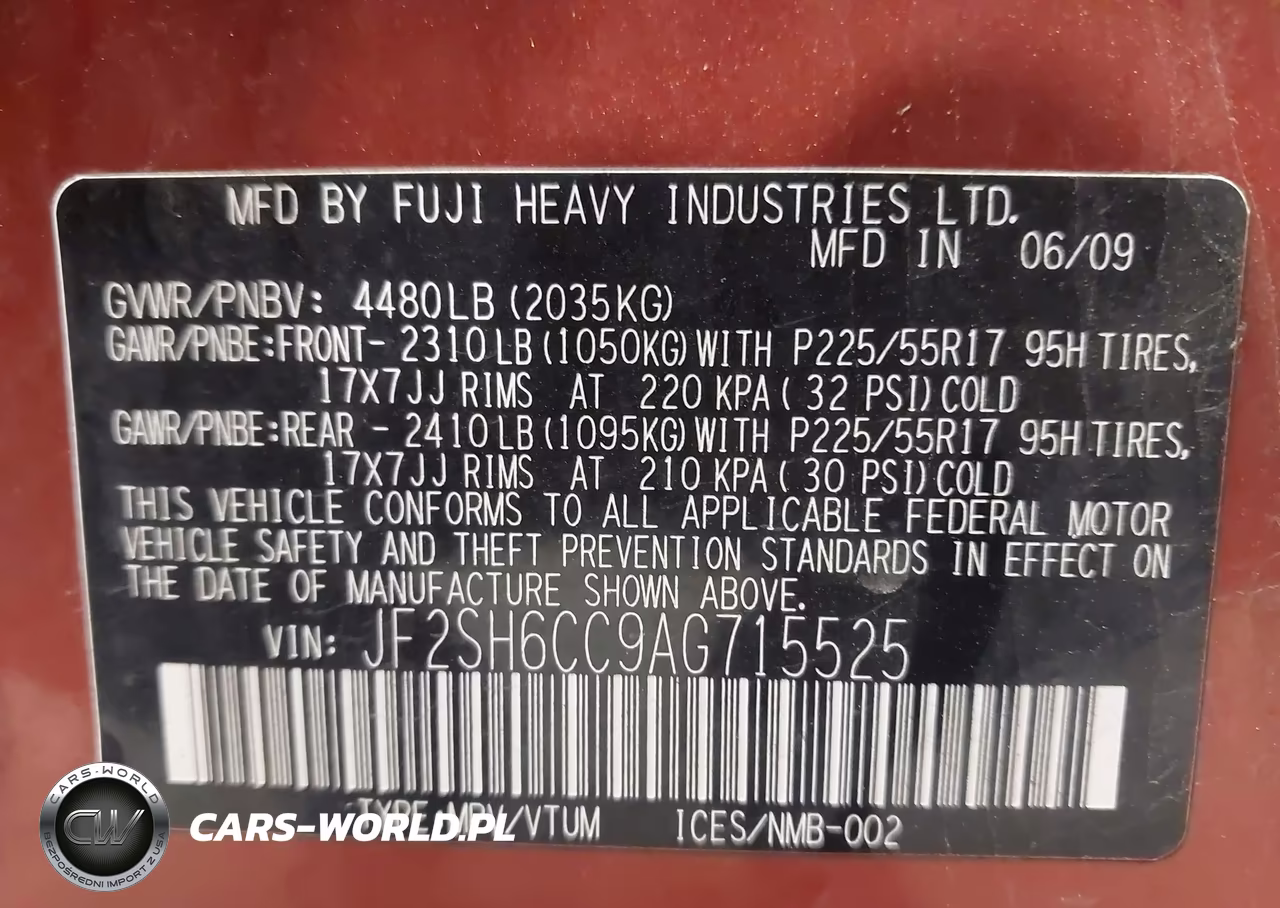 2010 Subaru Forester 2.5X Premium VIN:JF2SH6CC9AG715525 - 9