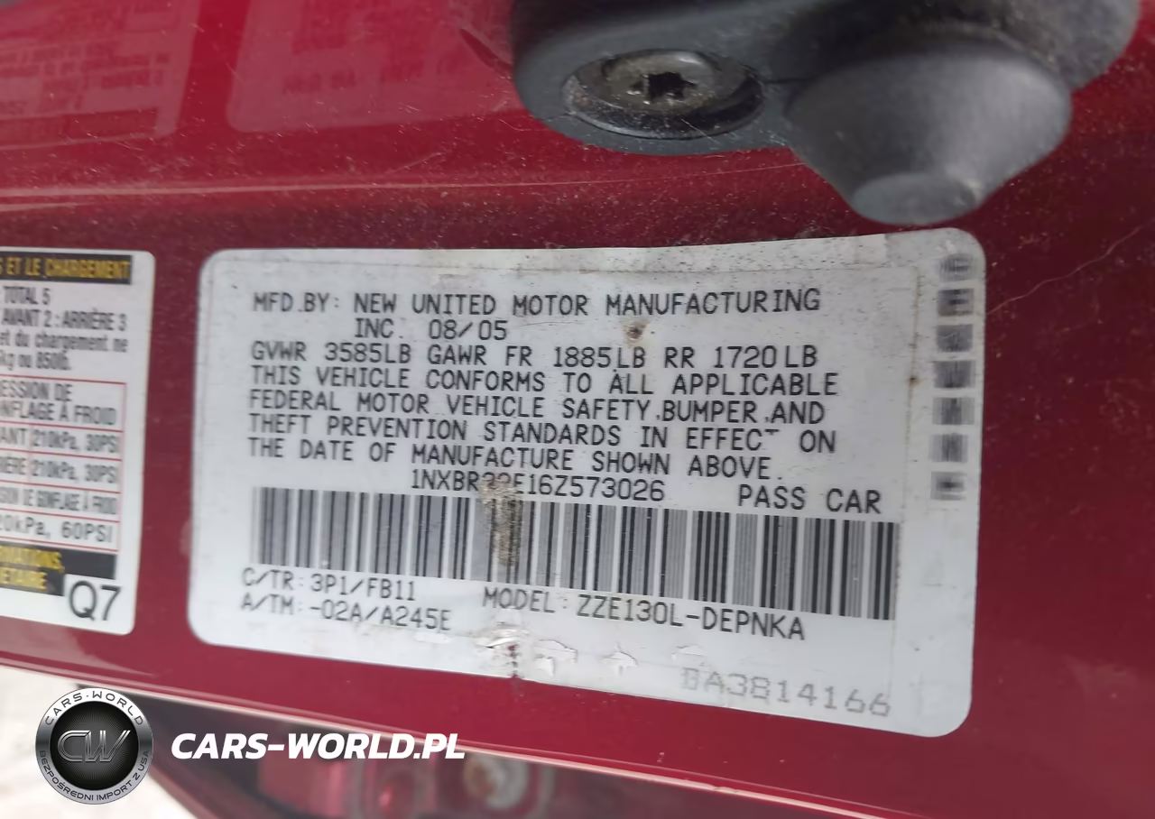 2006 Toyota Corolla Le VIN:1NXBR32E16Z573026 - 9