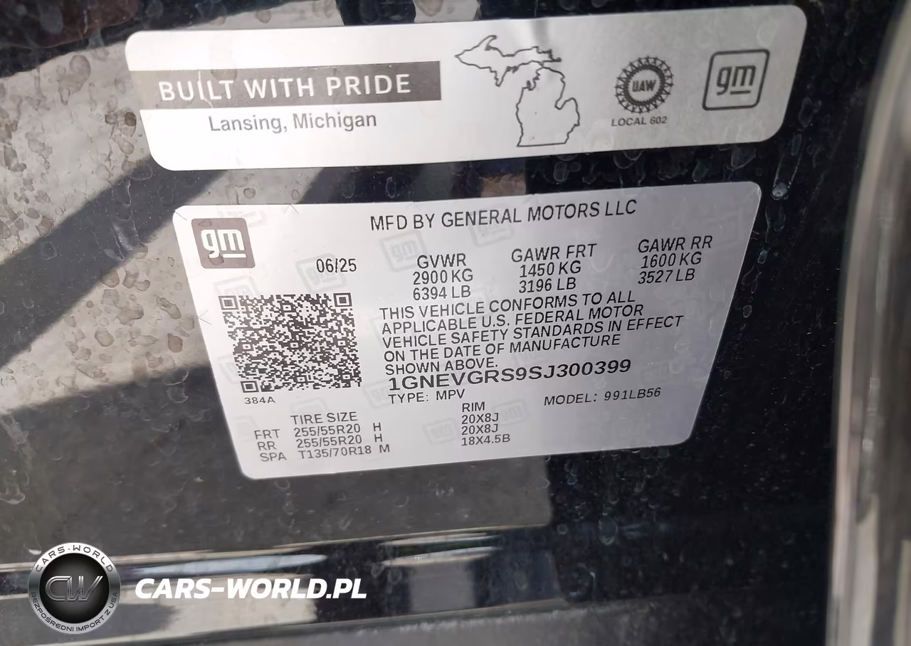 2025 Chevrolet Traverse Awd Lt VIN:1GNEVGRS9SJ300399 - 9