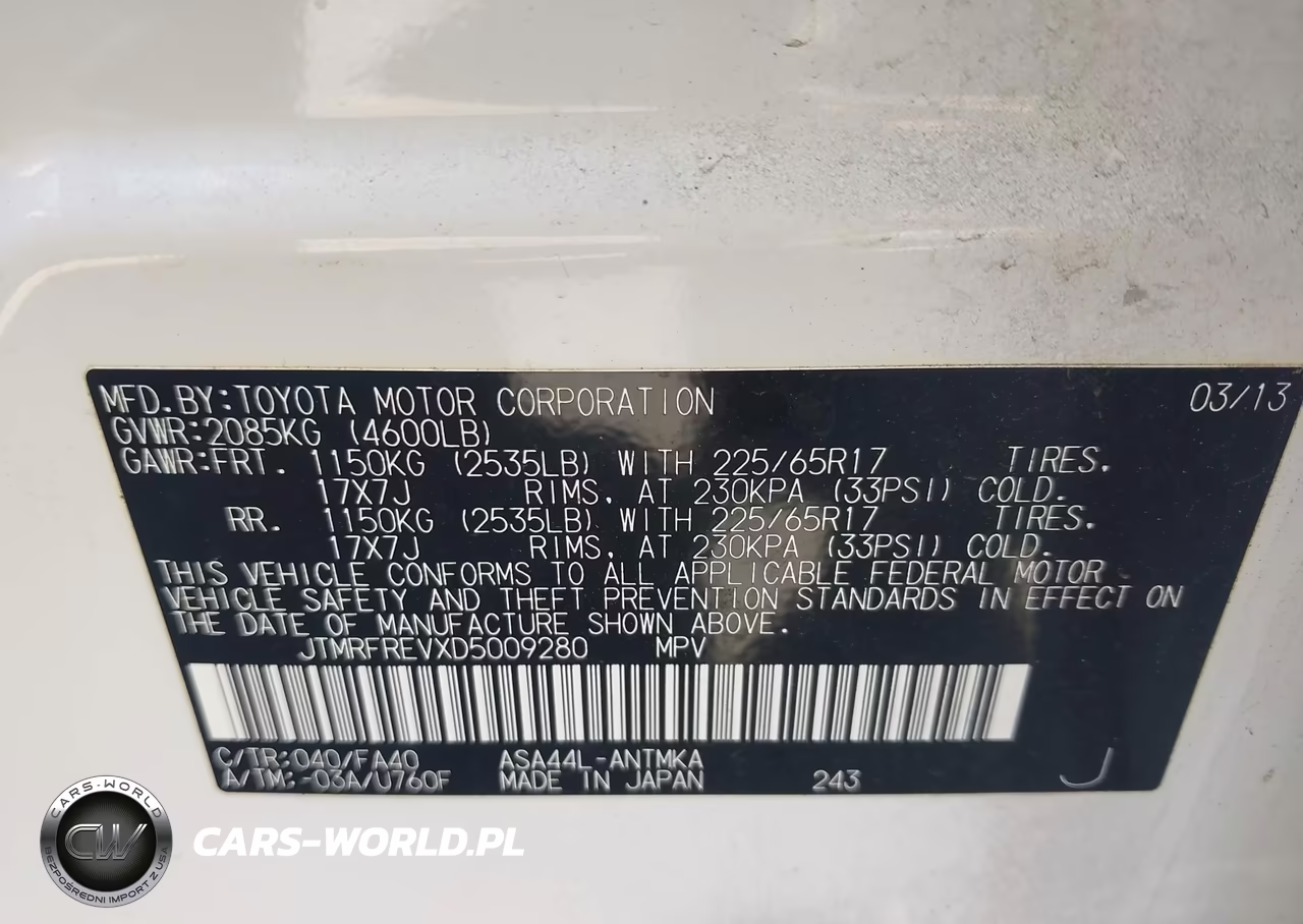 2013 Toyota Rav4 Xle VIN:JTMRFREVXD5009280 - 9