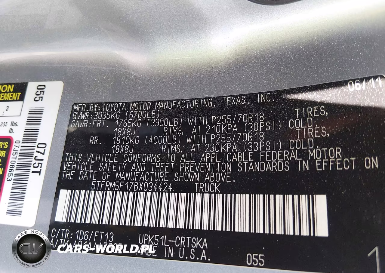 2011 Toyota Tundra Grade 4.6L V8 VIN:5TFRM5F17BX034424 - 9
