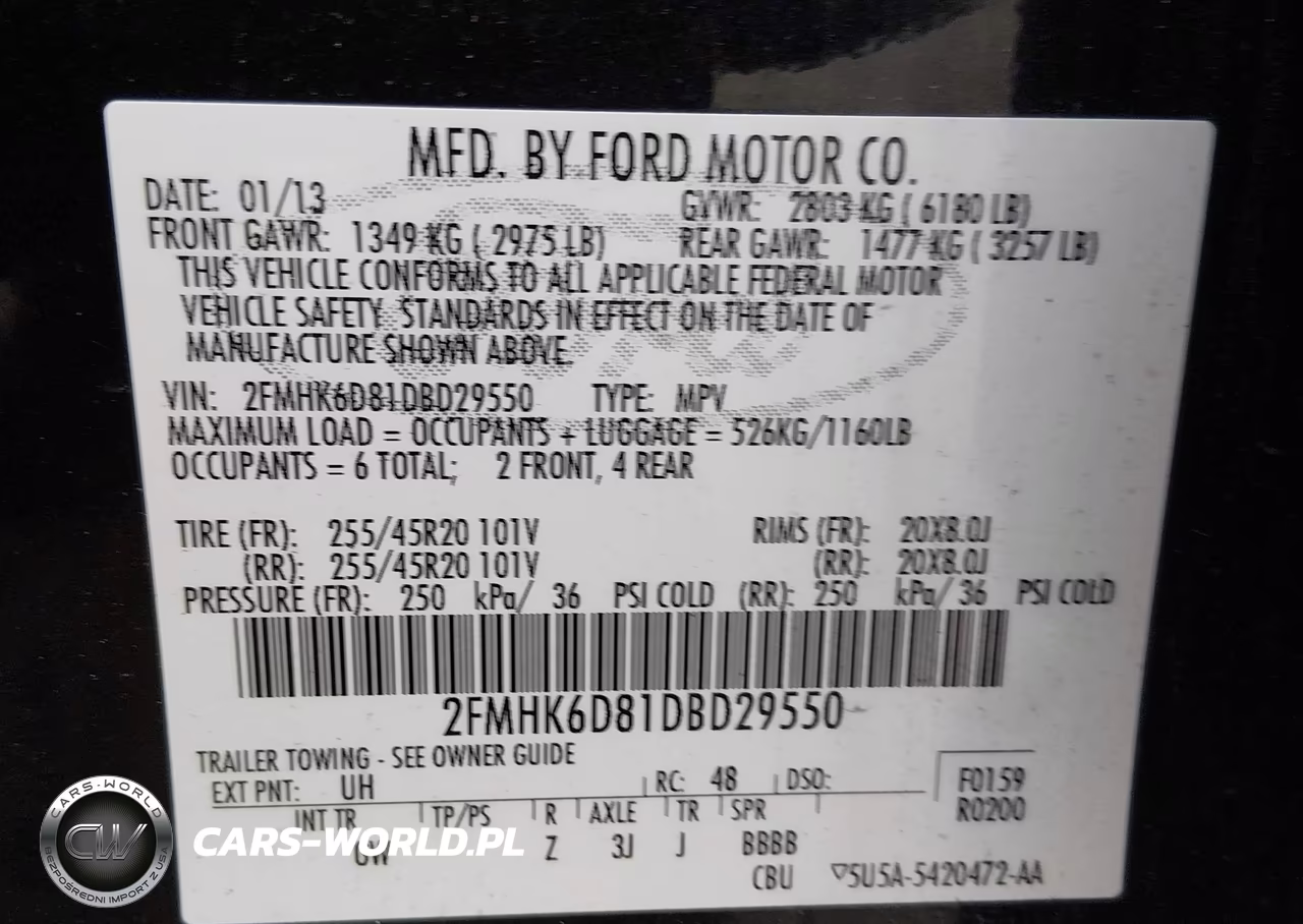 2013 Ford Flex Limited VIN:2FMHK6D81DBD29550 - 9