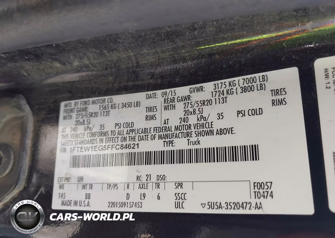 2015 Ford F-150 Platinum VIN:1FTEW1EG5FFC84621 - 9