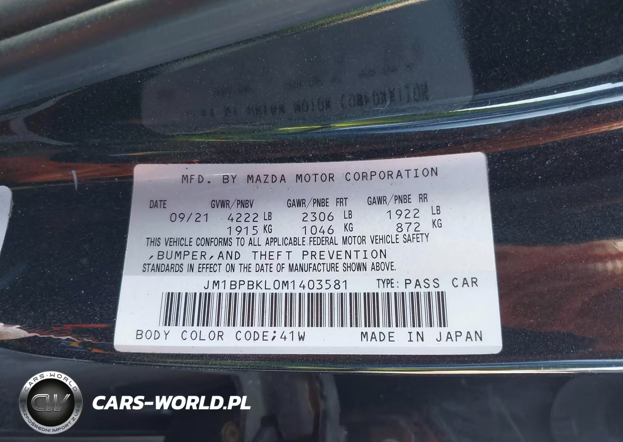 2021 Mazda Mazda3 Select VIN:JM1BPBKL0M1403581 - 9