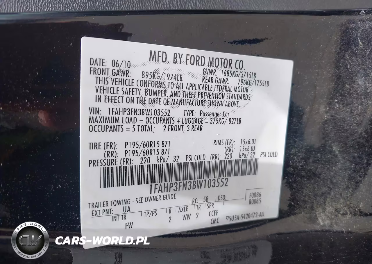 2011 Ford Focus Se VIN:1FAHP3FN3BW103552 - 9