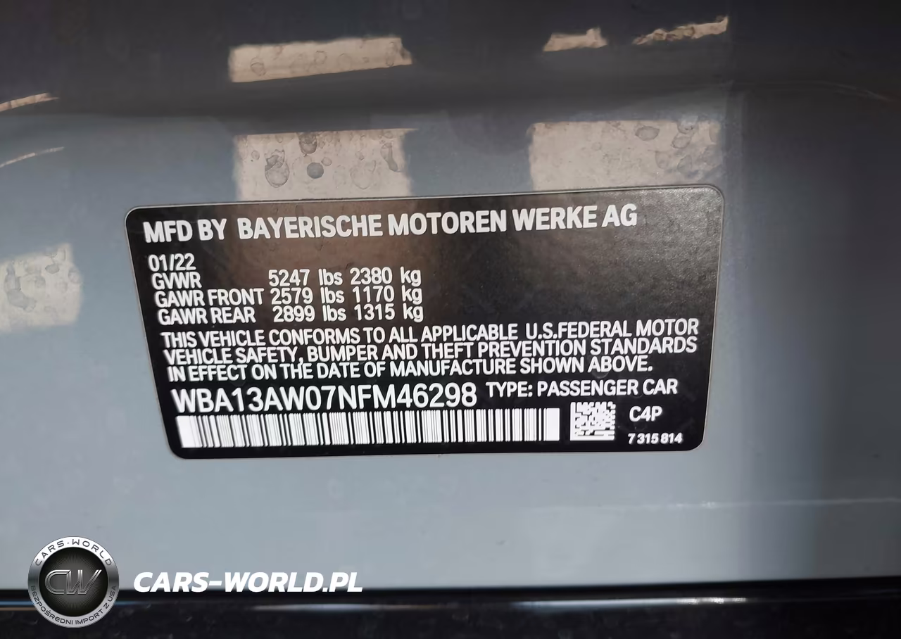 2022 BMW M440I Gran Coupe xDrive VIN:WBA13AW07NFM46298 - 9