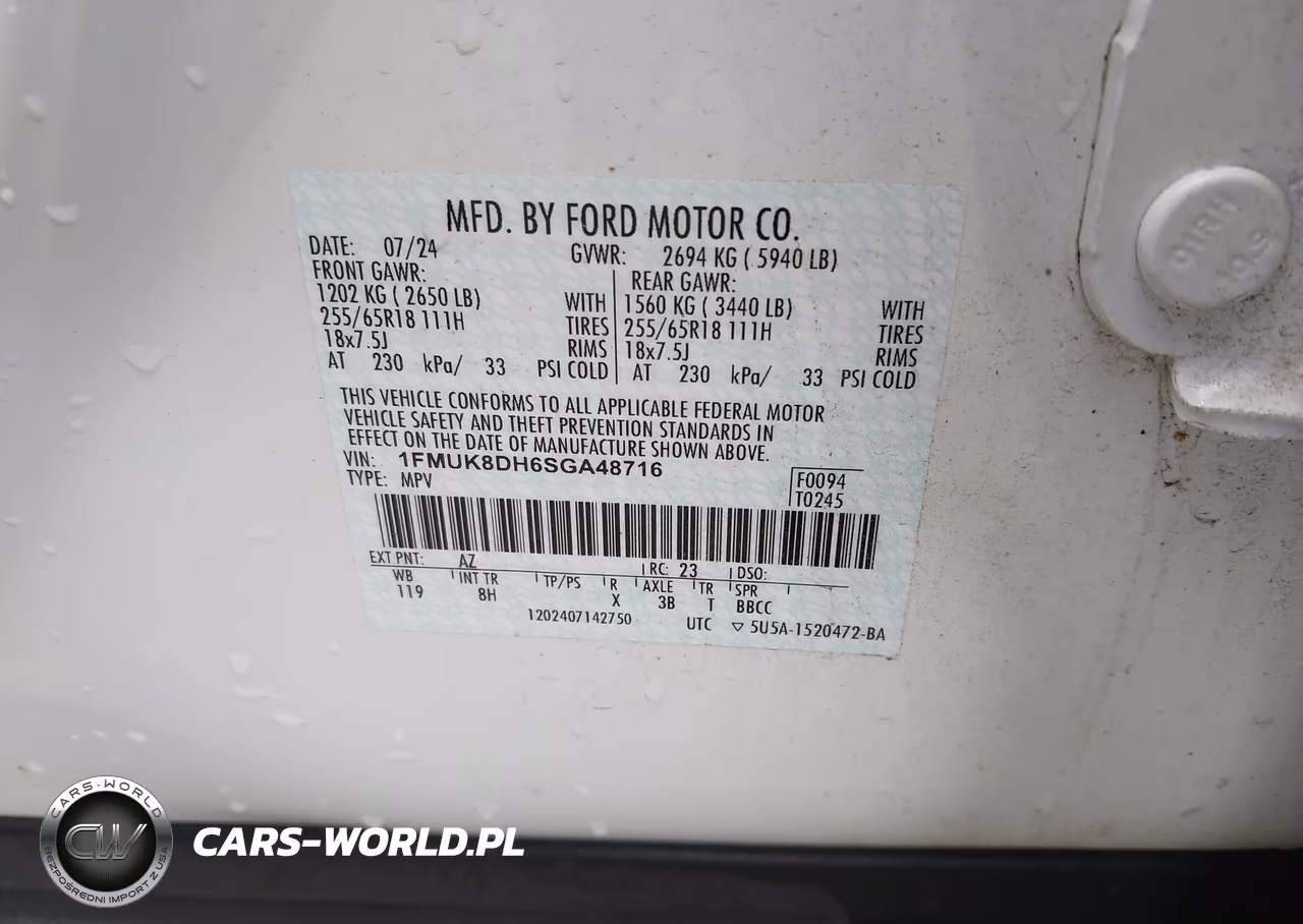 2025 Ford Explorer Active VIN:1FMUK8DH6SGA48716 - 9