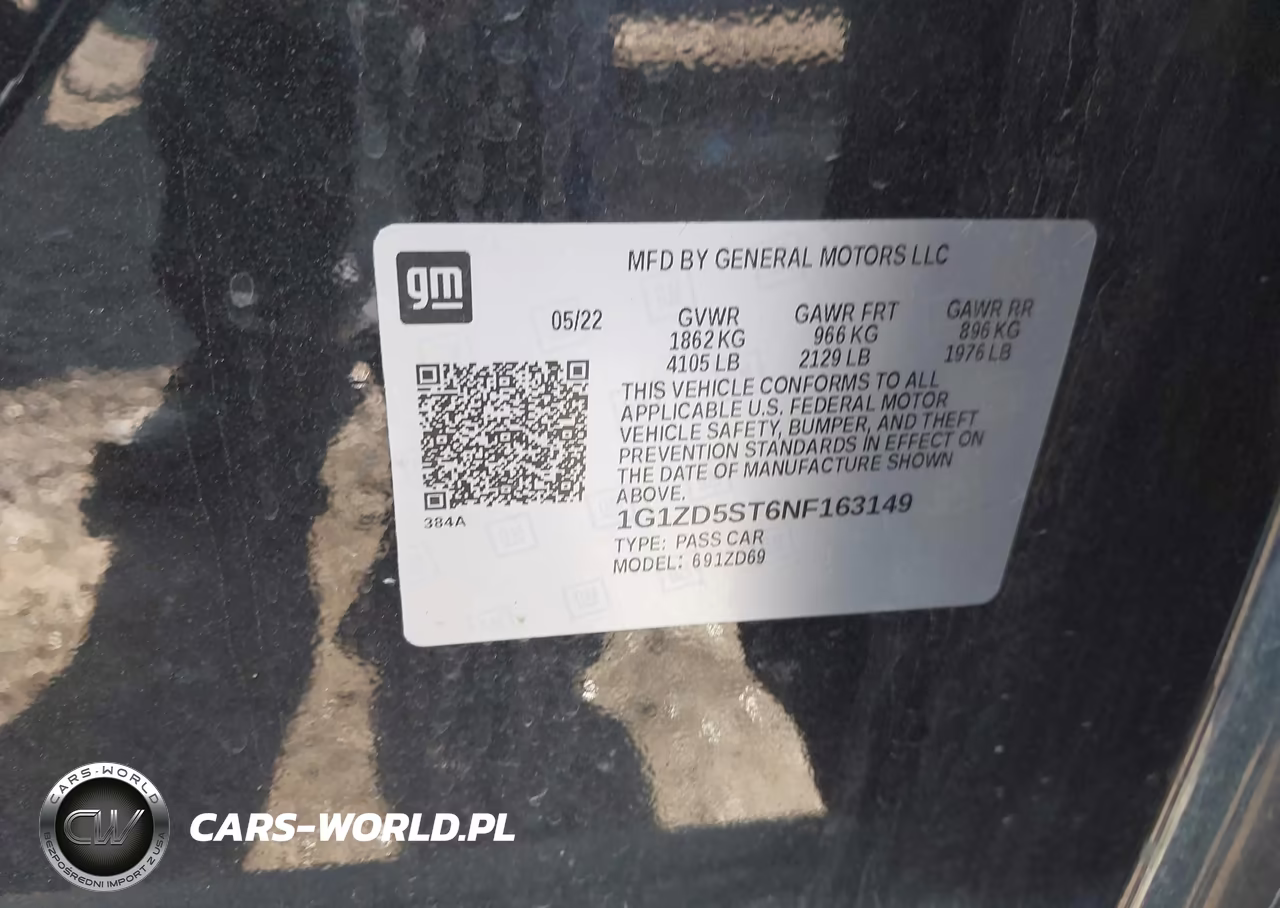 2022 Chevrolet Malibu Fwd Lt VIN:1G1ZD5ST6NF163149 - 9