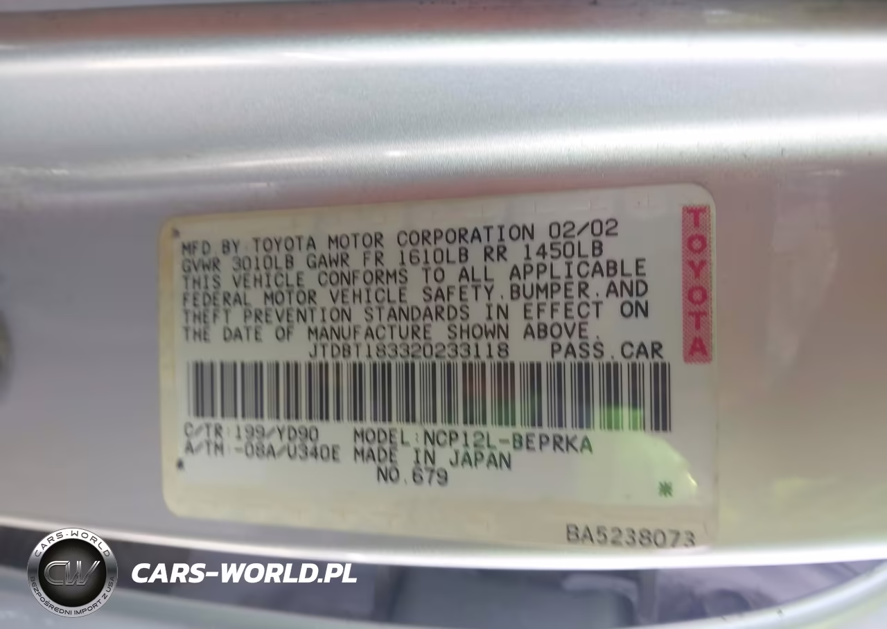 2002 Toyota Echo VIN:JTDBT183320233118 - 9