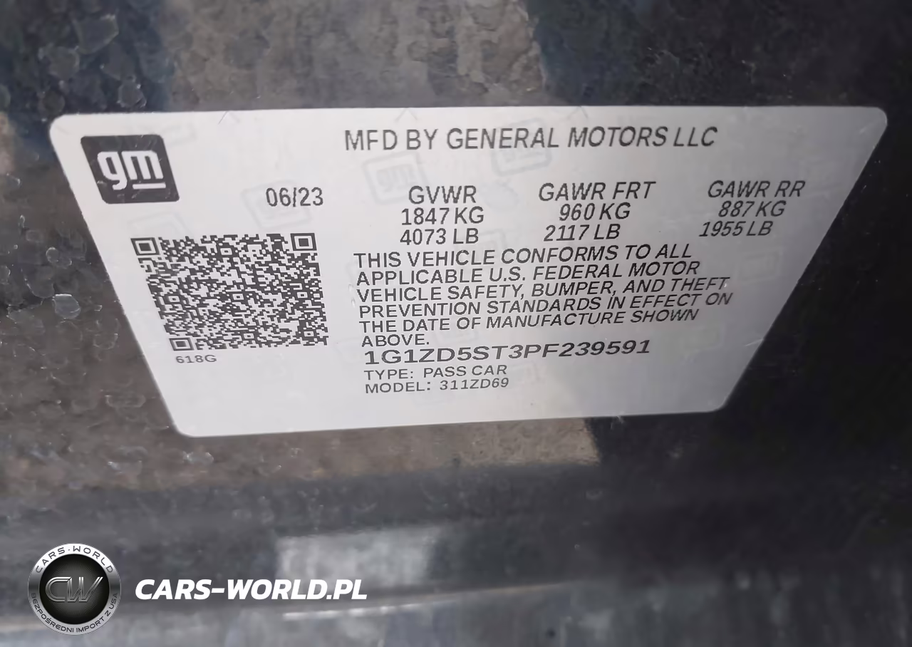 2023 Chevrolet Malibu Fwd 1Lt VIN:1G1ZD5ST3PF239591 - 9