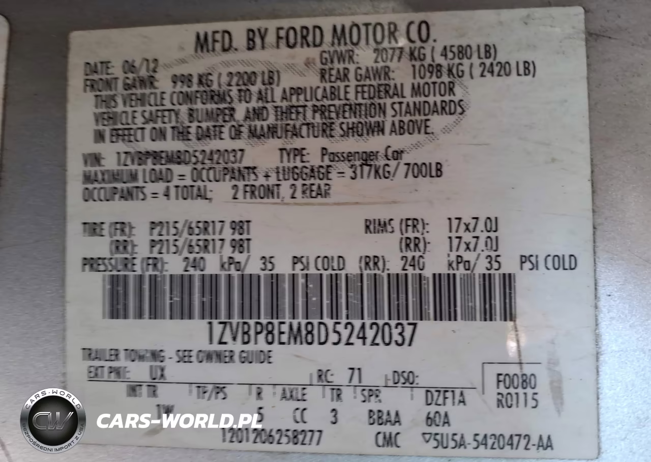 2013 Ford Mustang V6 VIN:1ZVBP8EM8D5242037 - 9