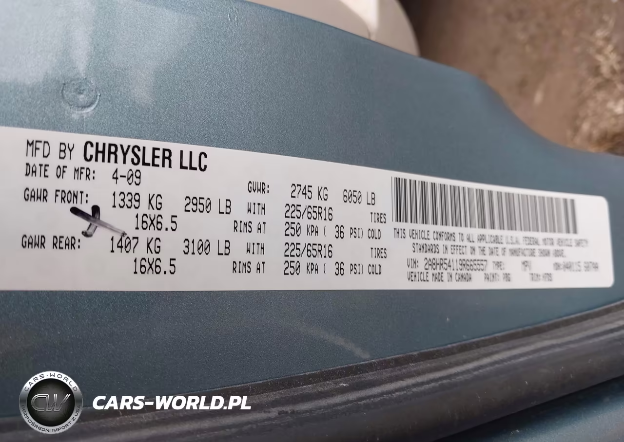 2009 Chrysler Town & Country Touring VIN:2A8HR54119R665557 - 9