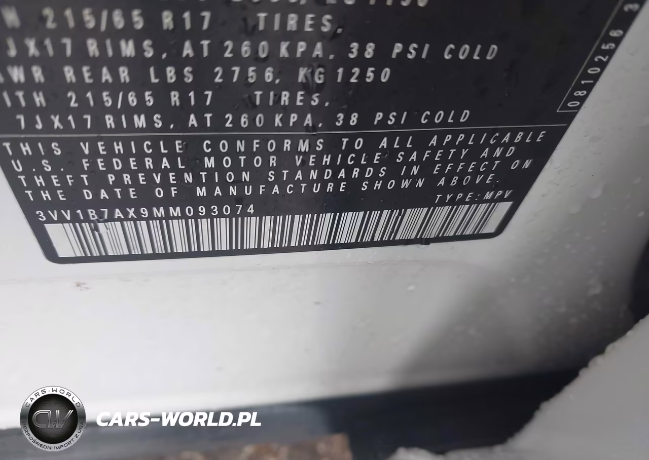 2021 Volkswagen Tiguan 2.0T S VIN:3VV1B7AX9MM093074 - 9