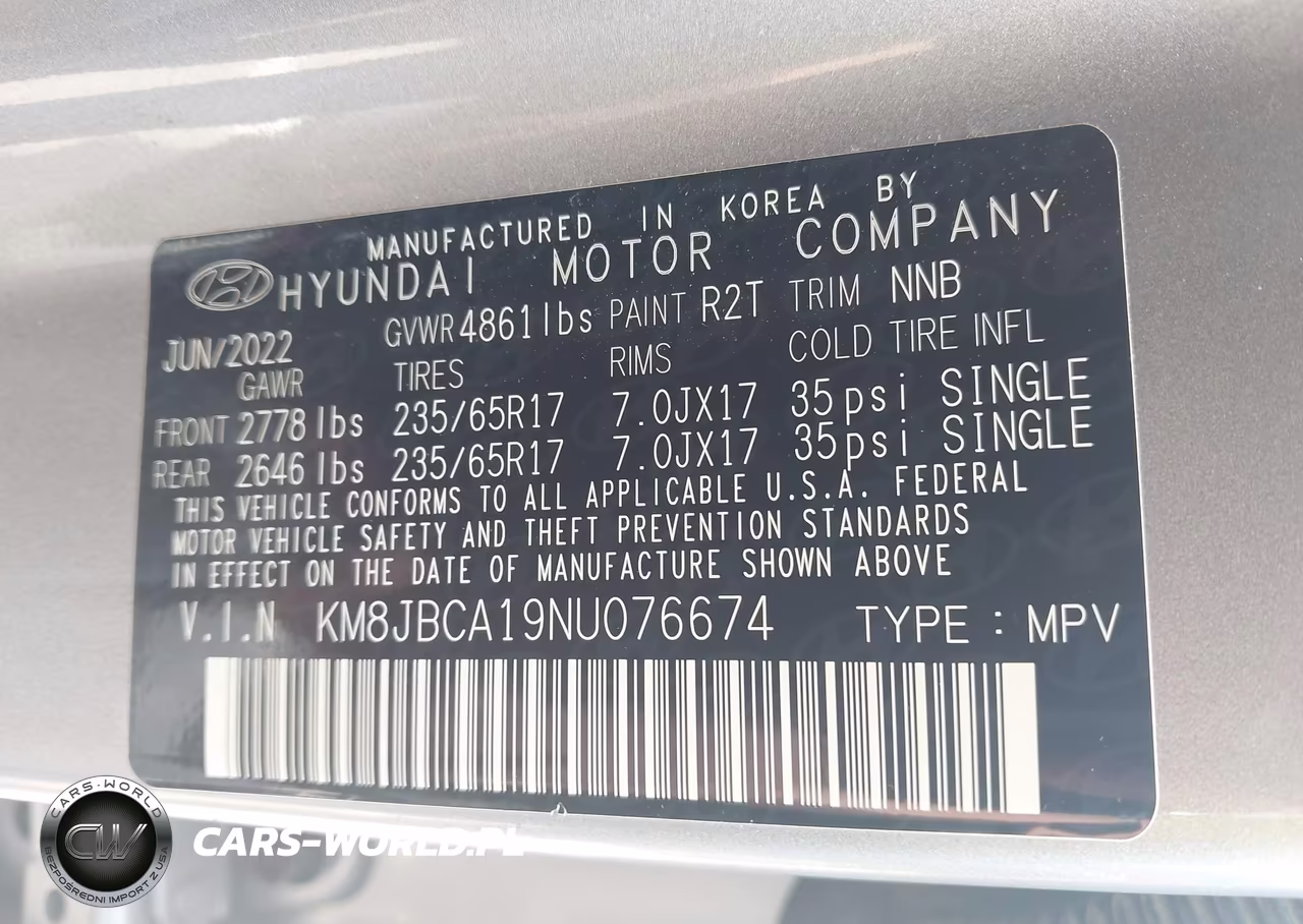 2022 Hyundai Tucson Hybrid Blue VIN:KM8JBCA19NU076674 - 9