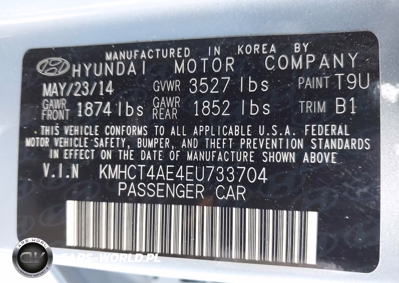2014 Hyundai Accent Gls VIN:KMHCT4AE4EU733704 - 9