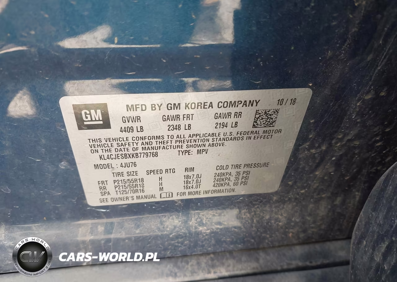 2019 Buick Encore Awd Preferred VIN:KL4CJESBXKB779768 - 9