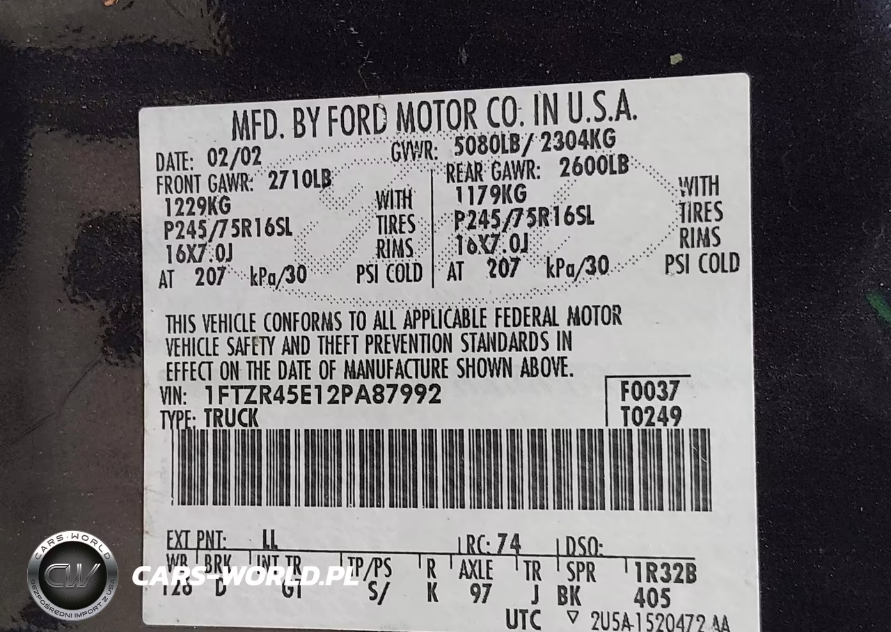 2002 Ford Ranger Edge-Xlt VIN:1FTZR45E12PA87992 - 9