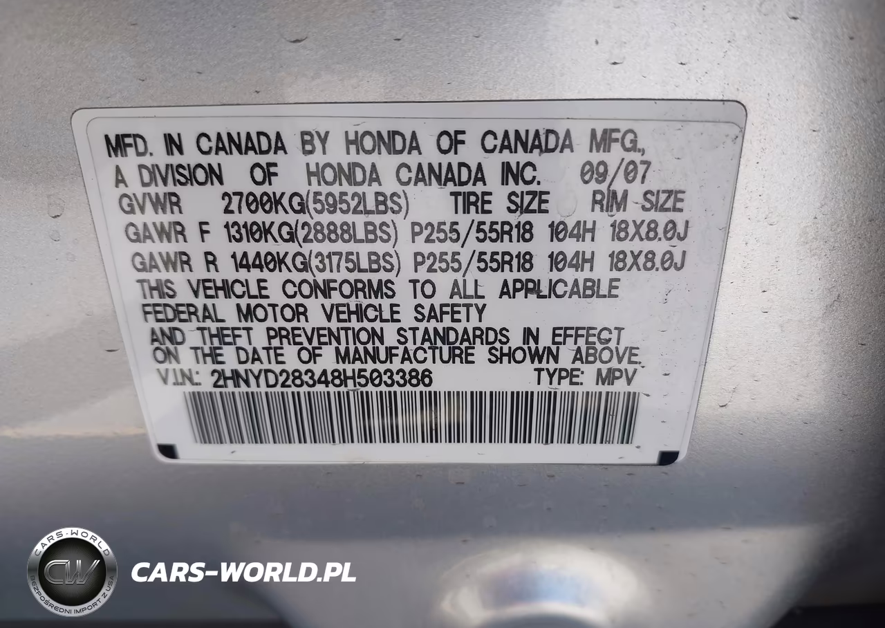 2008 Acura Mdx Technology Package VIN:2HNYD28348H503386 - 9