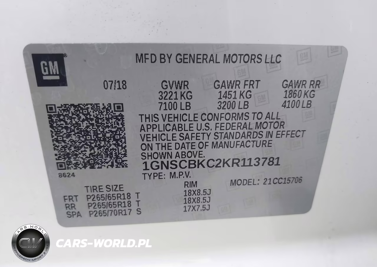 2019 Chevrolet Tahoe Lt VIN:1GNSCBKC2KR113781 - 9