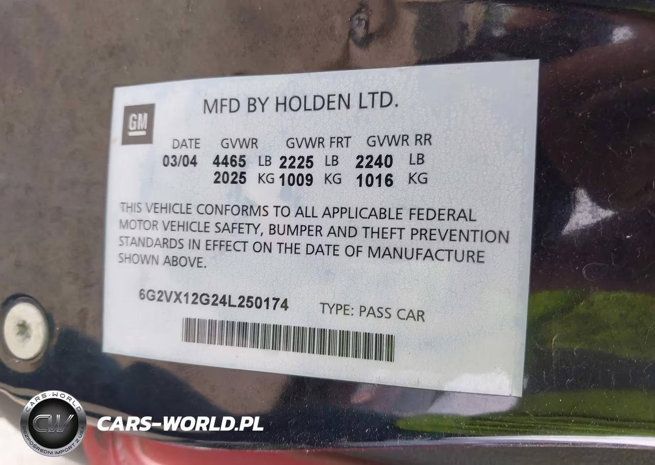 2004 Pontiac Gto VIN:6G2VX12G24L250174 - 9