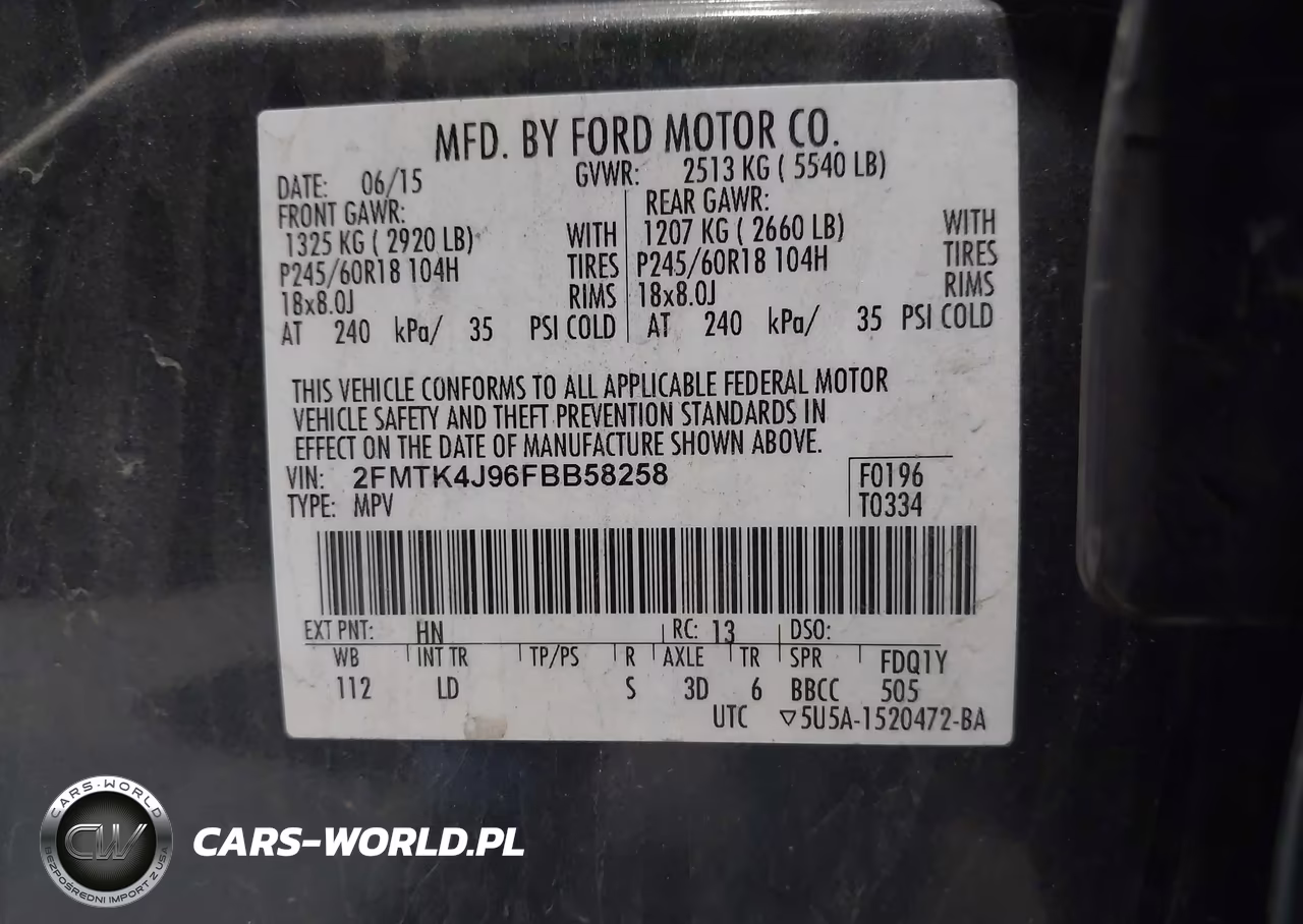 2015 Ford Edge Sel VIN:2FMTK4J96FBB58258 - 9