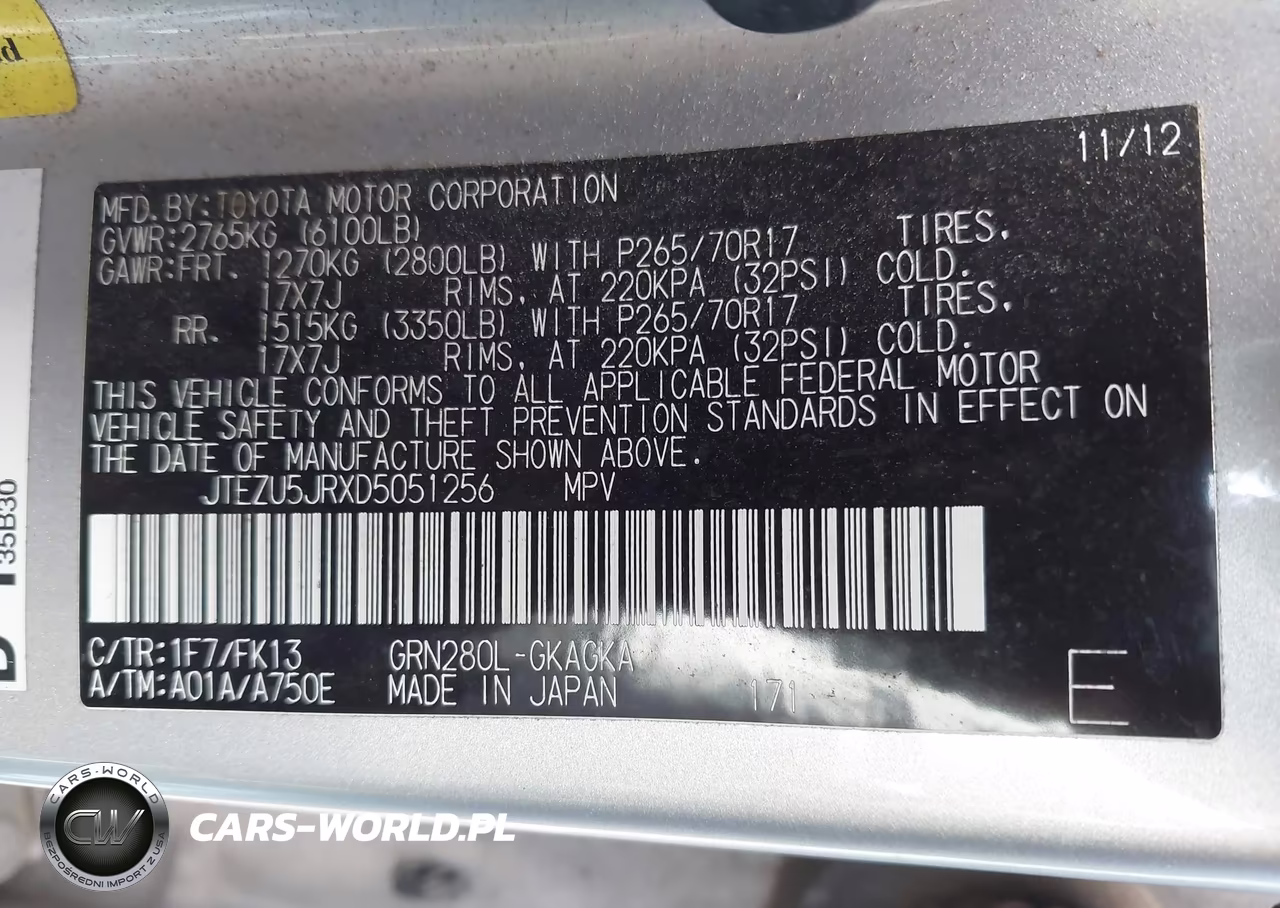 2013 Toyota 4Runner Sr5 VIN:JTEZU5JRXD5051256 - 9