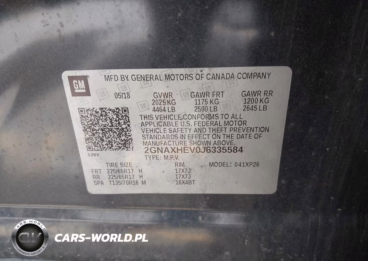 2018 Chevrolet Equinox Ls VIN:2GNAXHEV0J6335584 - 9