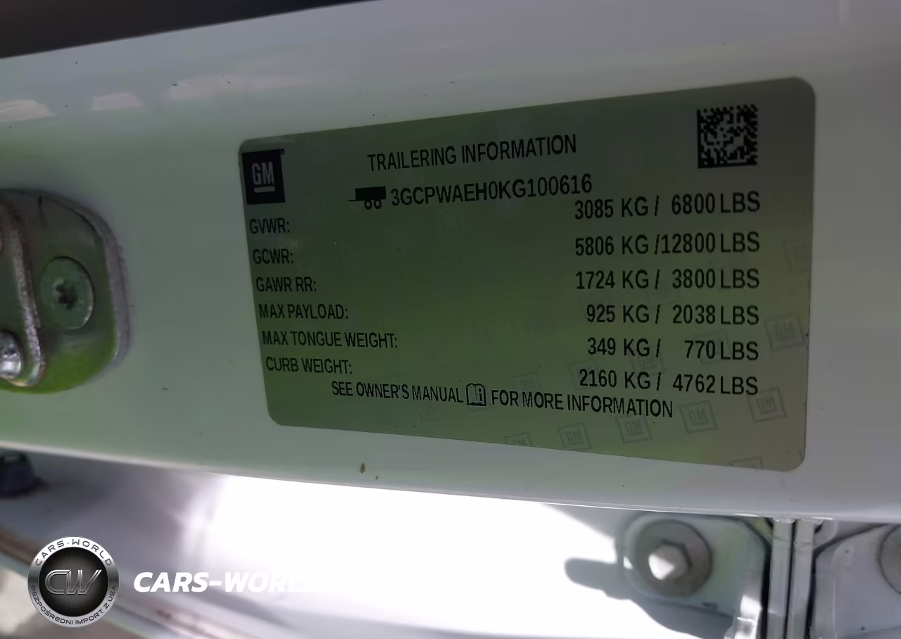 2019 Chevrolet Silverado 1500 Work Truck VIN:3GCPWAEH0KG100616 - 9