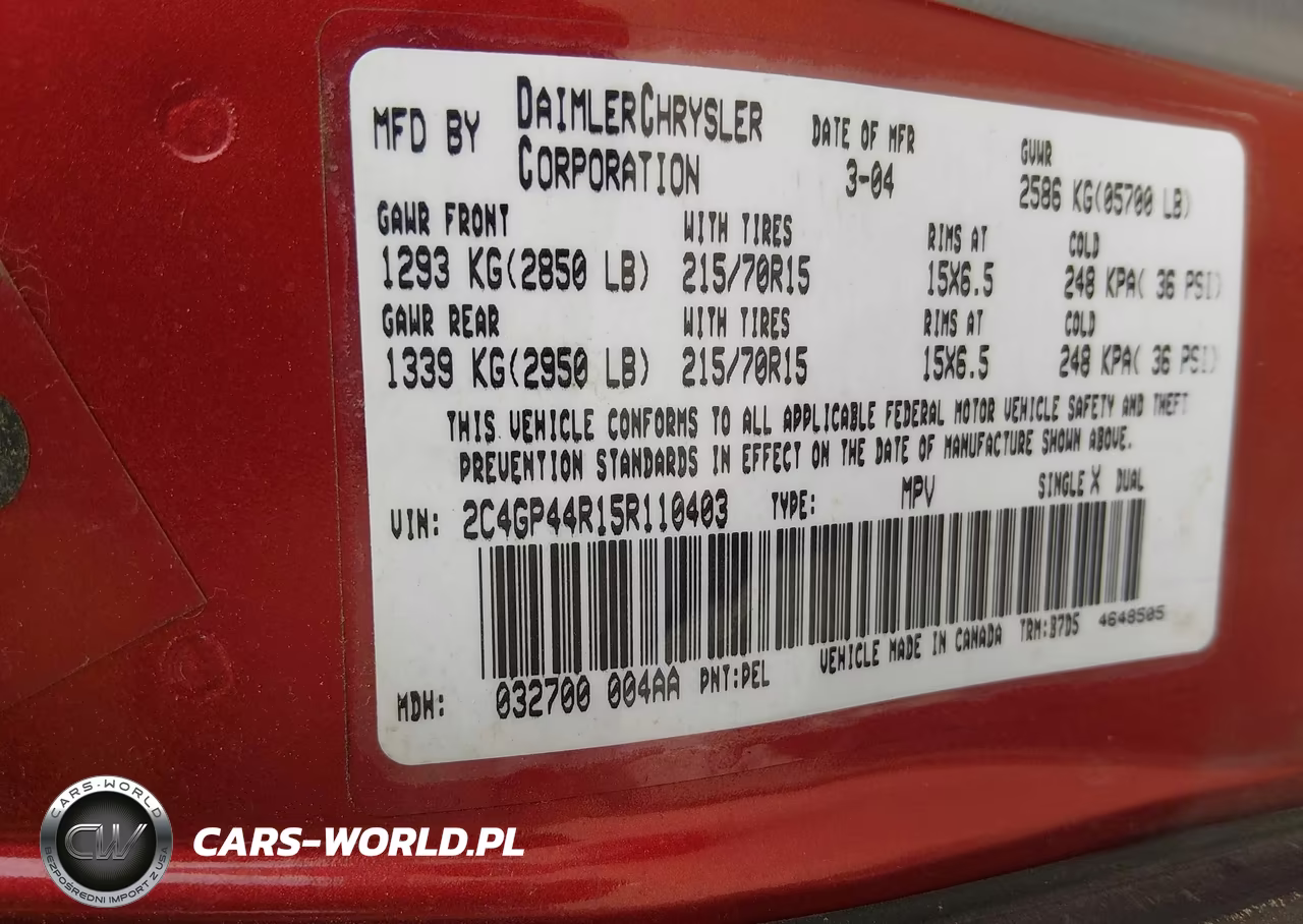 2005 Chrysler Town & Country Lx VIN:2C4GP44R15R110403 - 9