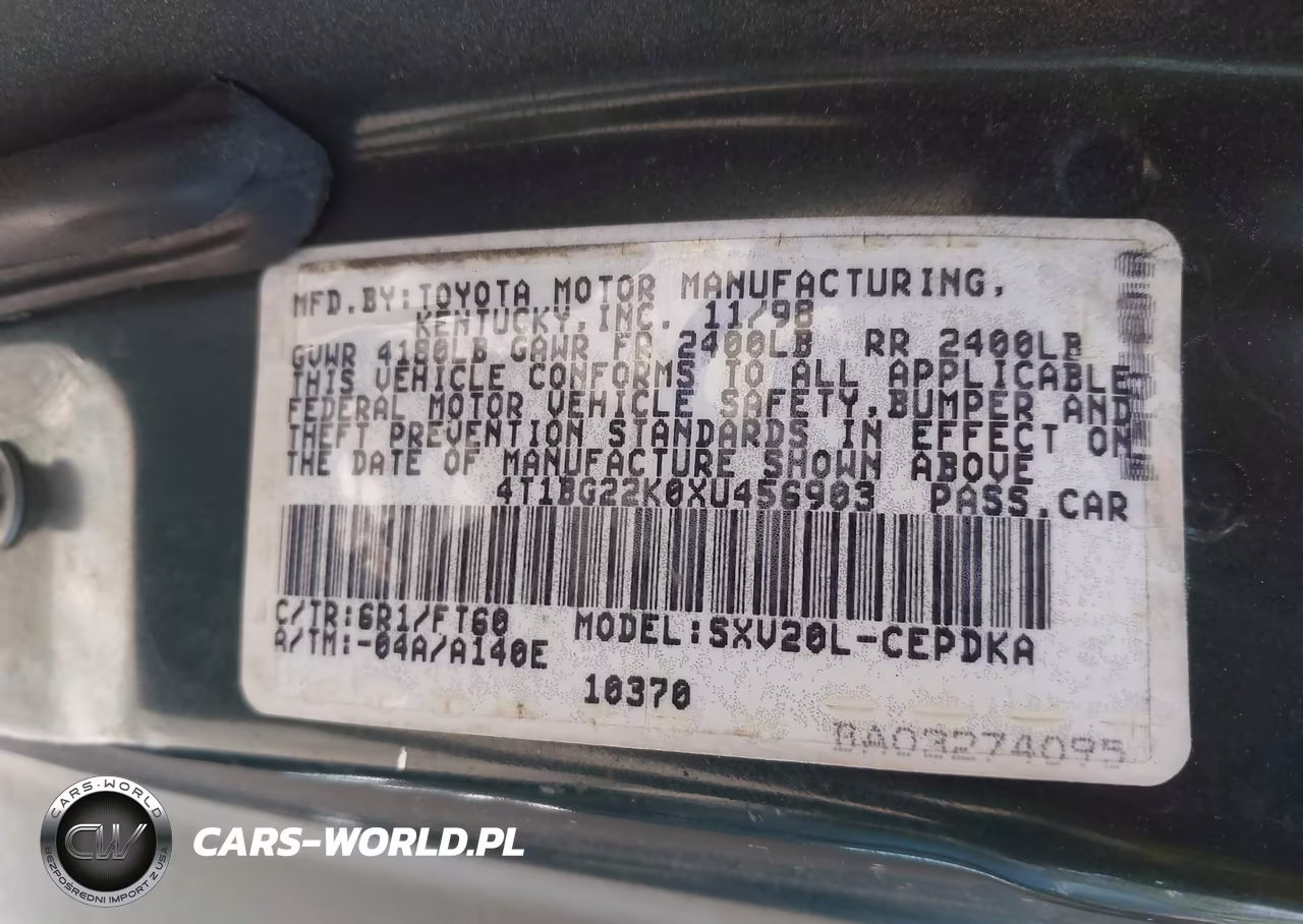1999 Toyota Camry Ce VIN:4T1BG22K0XU456903 - 9