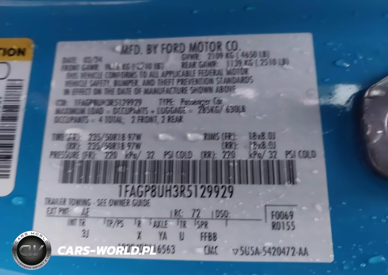 2024 Ford Mustang Ecoboost Premium VIN:1FAGP8UH3R5129929 - 9