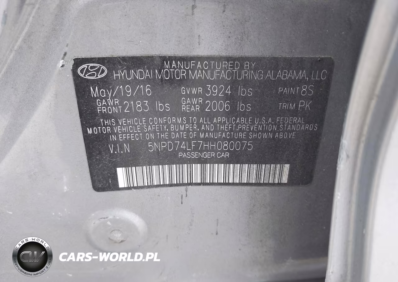 2017 Hyundai Elantra Se VIN:5NPD74LF7HH080075 - 9