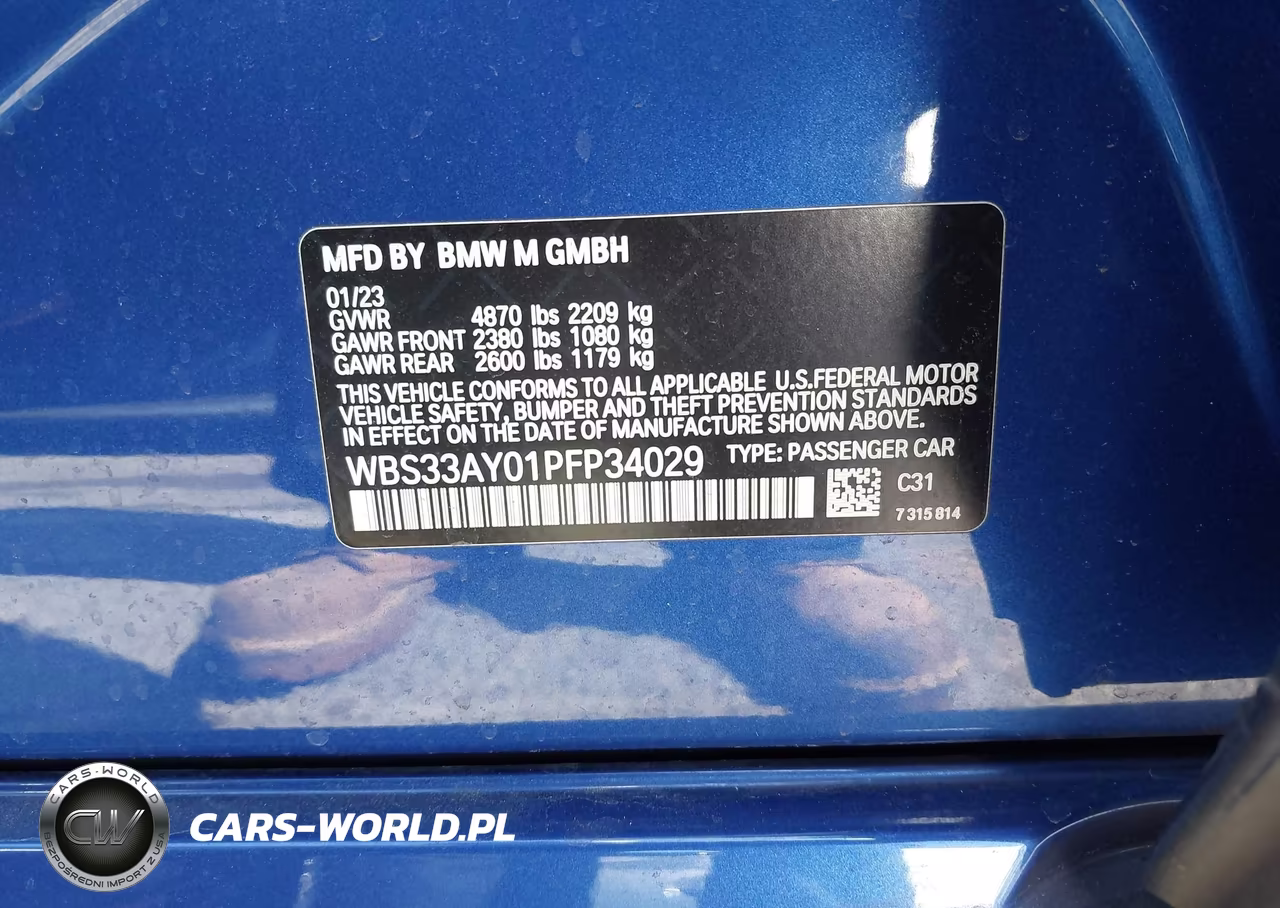 2023 BMW M3 Competition VIN:WBS33AY01PFP34029 - 9