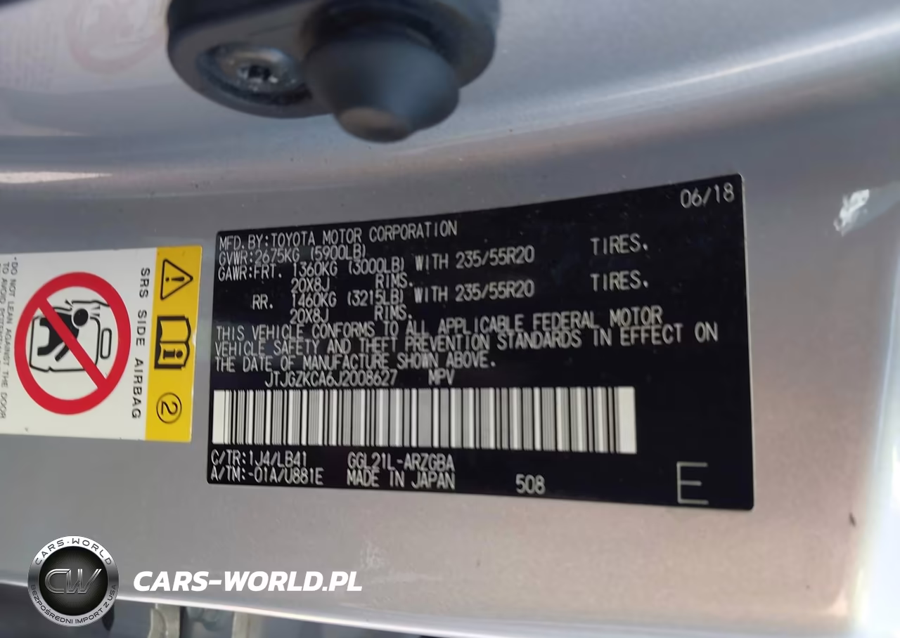 2018 Lexus Rx 350L Premium VIN:JTJGZKCA6J2008627 - 9