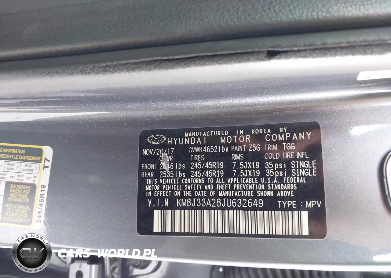 2018 Hyundai Tucson Value VIN:KM8J33A28JU632649 - 9