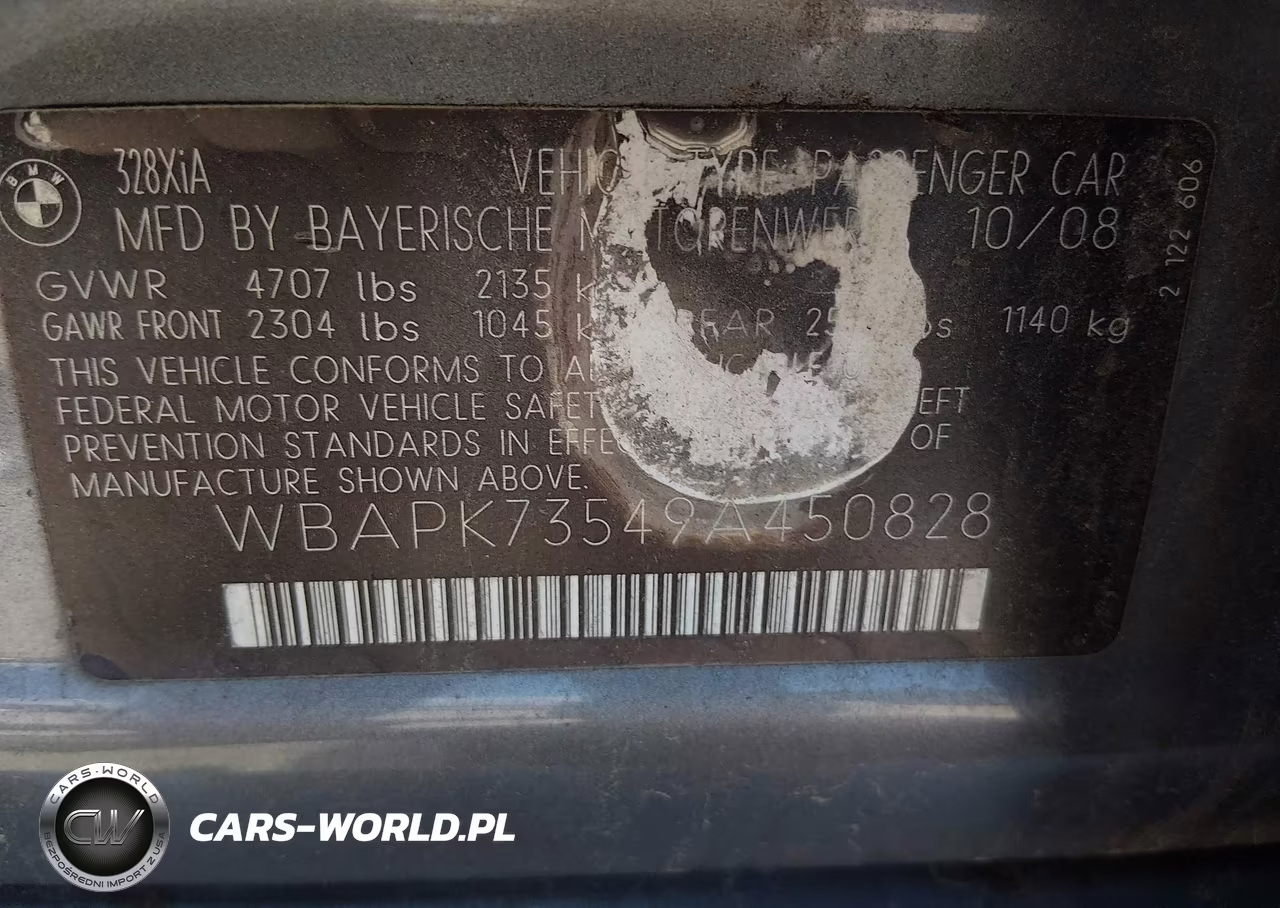 2009 BMW 328 Xi VIN:WBAPK73549A450828 - 9