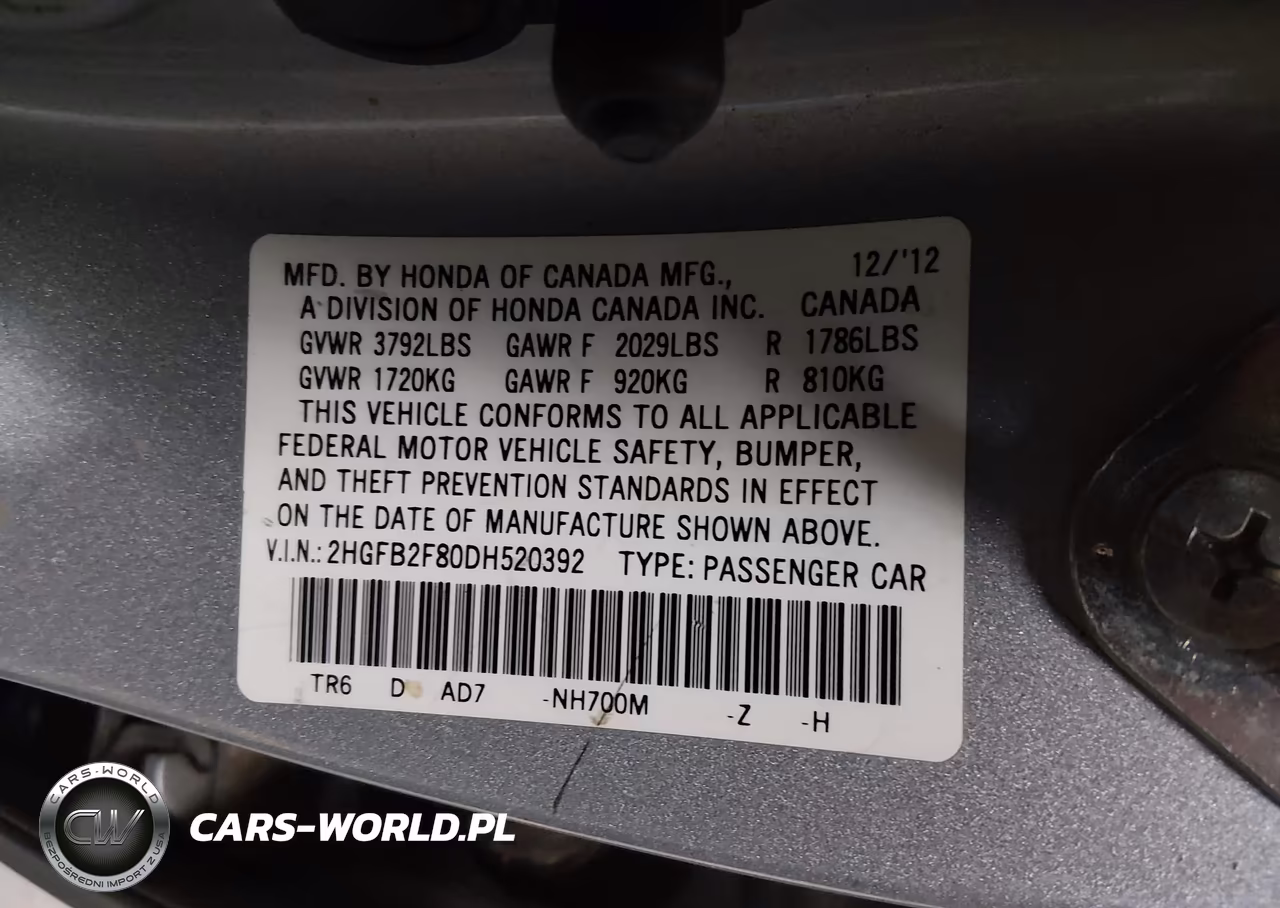 2013 Honda Civic Ex VIN:2HGFB2F80DH520392 - 9
