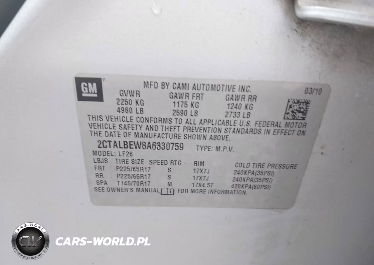2010 GMC Terrain Sle-1 VIN:2CTALBEW8A6330759 - 9