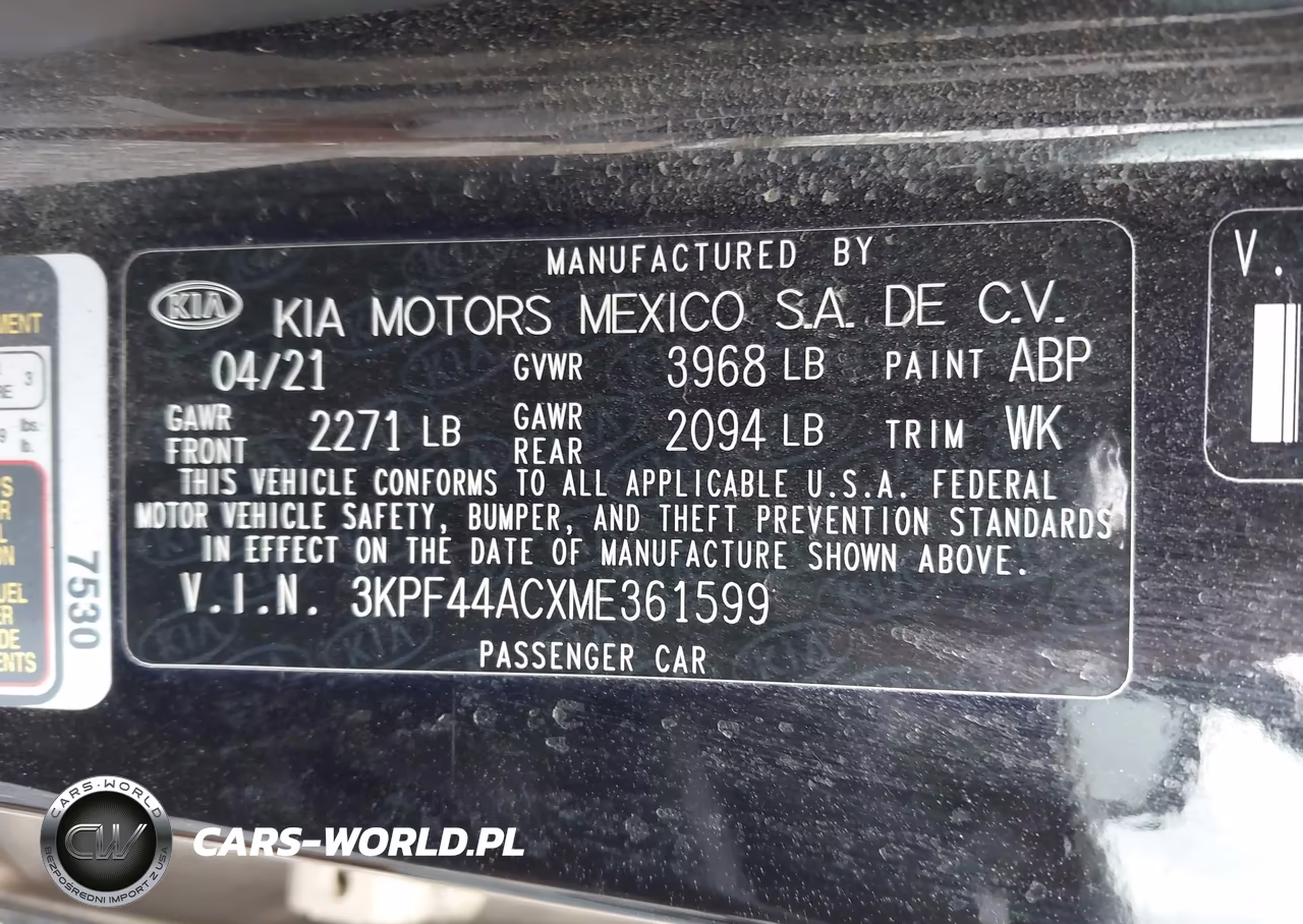 2021 Kia Forte Gt VIN:3KPF44ACXME361599 - 9