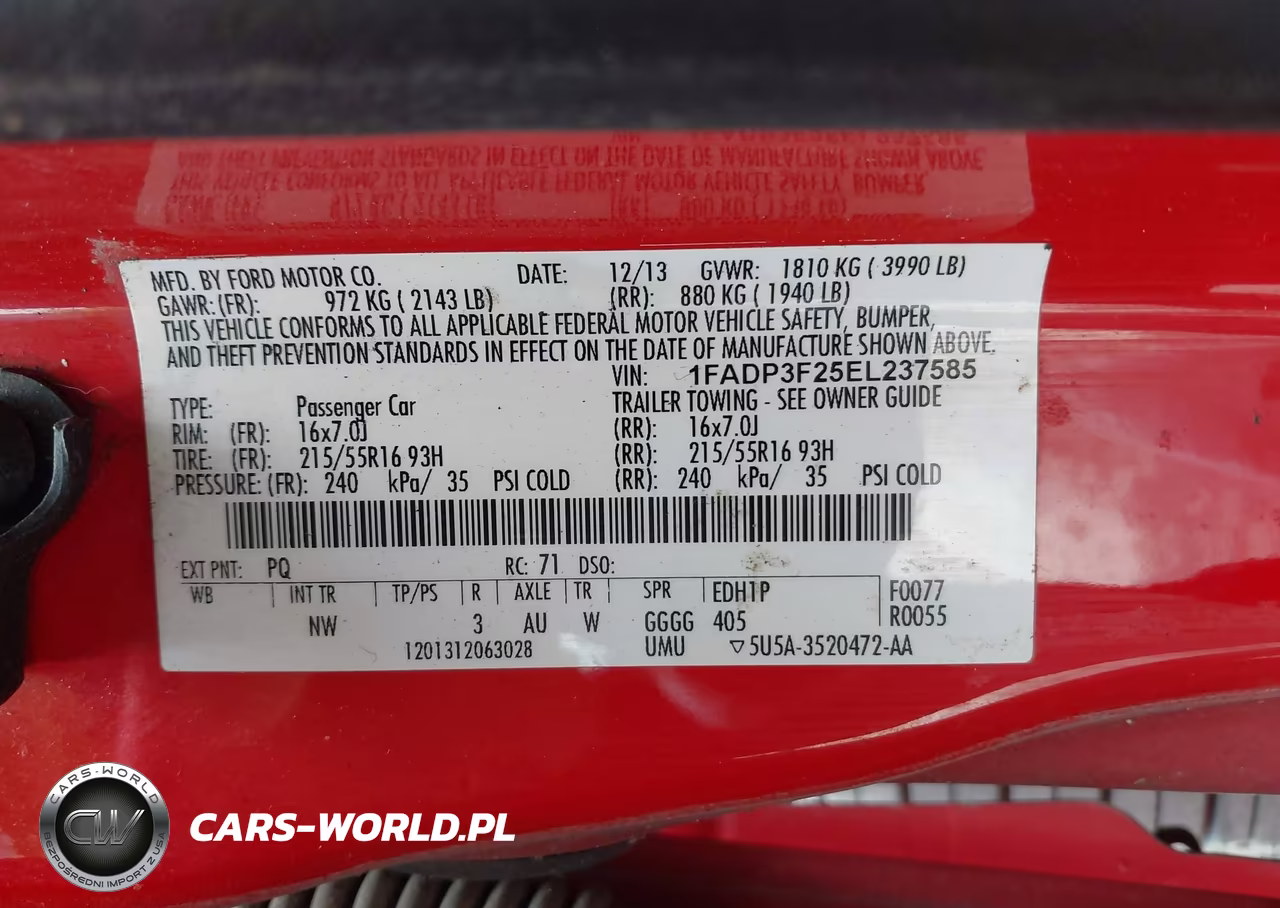 2014 Ford Focus Se VIN:1FADP3F25EL237585 - 9